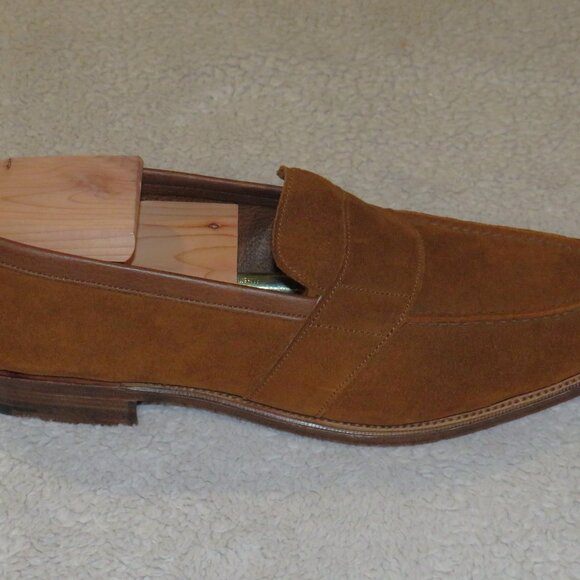 Edward Green x Leffot Buckingham Tobacco Suede Unlined Loafers 8E NWB main image 9